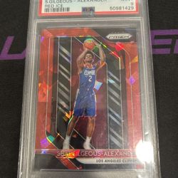 SGA Red Cracked Ice Rookie Card PSA 9