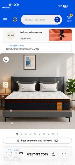 10” king size mattress