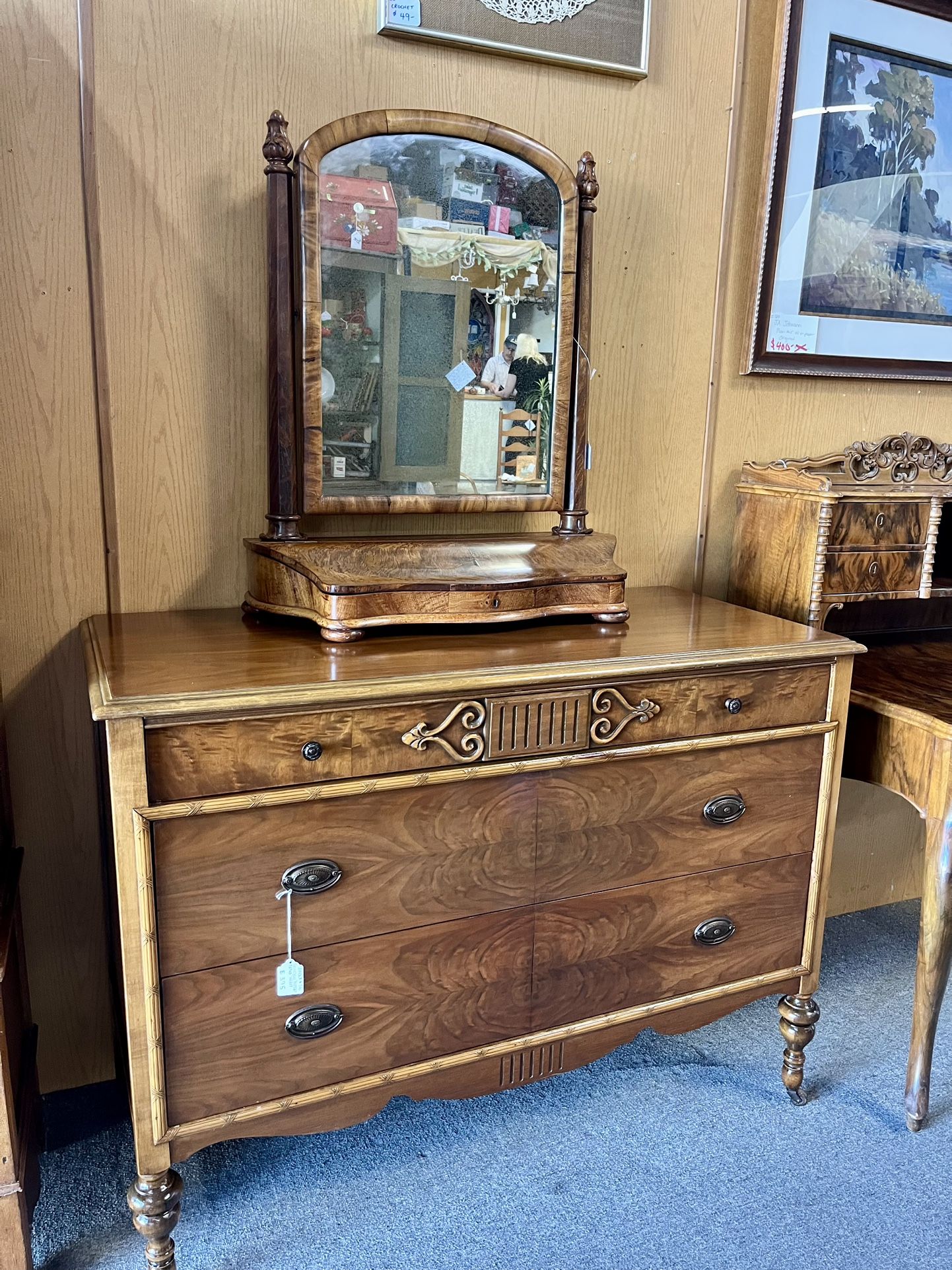 Antique Dresser Solid Wood Excellent Condition 