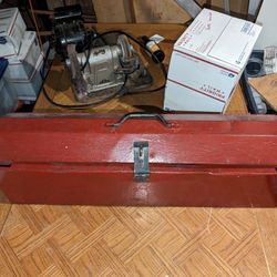 Very Large Tool Box Vintage Or Antique 33 Inch Long 