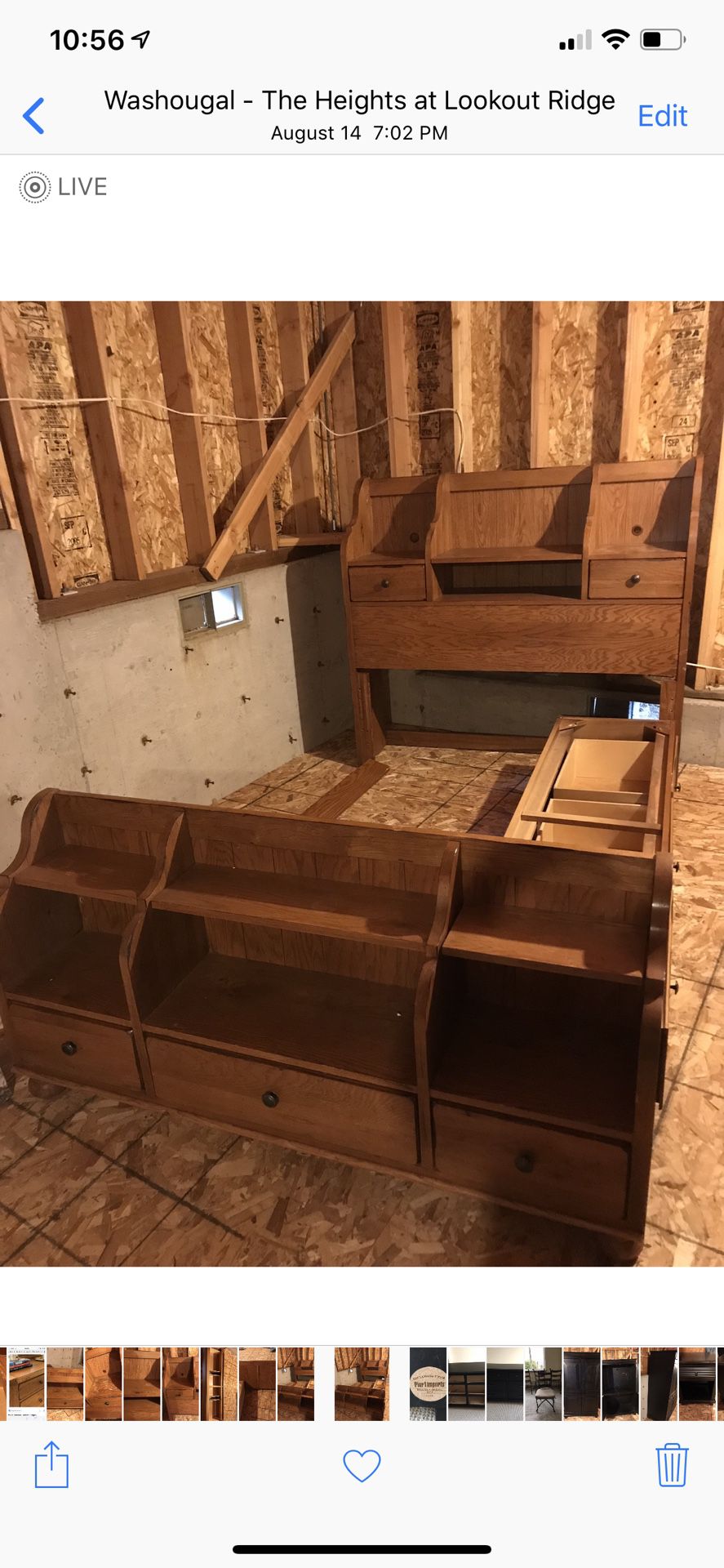Attic Heirloom Broyhil twin bed with a lot of storage place . Total 9 drawer . Solid wood . Non smoking home .