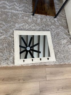 Wall Mirror with Key Hooks