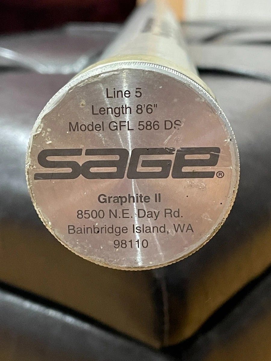 SAGE GFL 586 DS GRAPHITE II FLY ROD
W/CASE LINE 5
