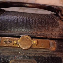 Antique Doctors Bag Center Open With Clasp EMDEE BYSCHELL.