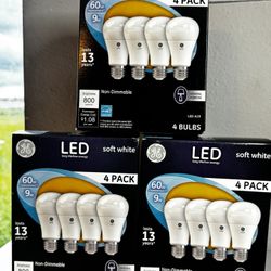 GE LED Light Bulbs – 3 Packs (12 Bulbs Total) – $15 for All – NEW