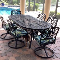 Wrought Iron Patio Table 