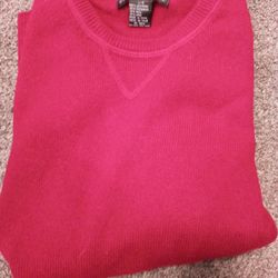 Men's Dark Red Sweater 65% Cashmere 35% Wool