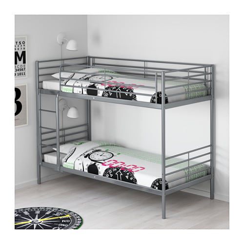 Ikea Svarta Twin Over Twin Grey Metal Bunk Bed For Sale In Aurora Co Offerup