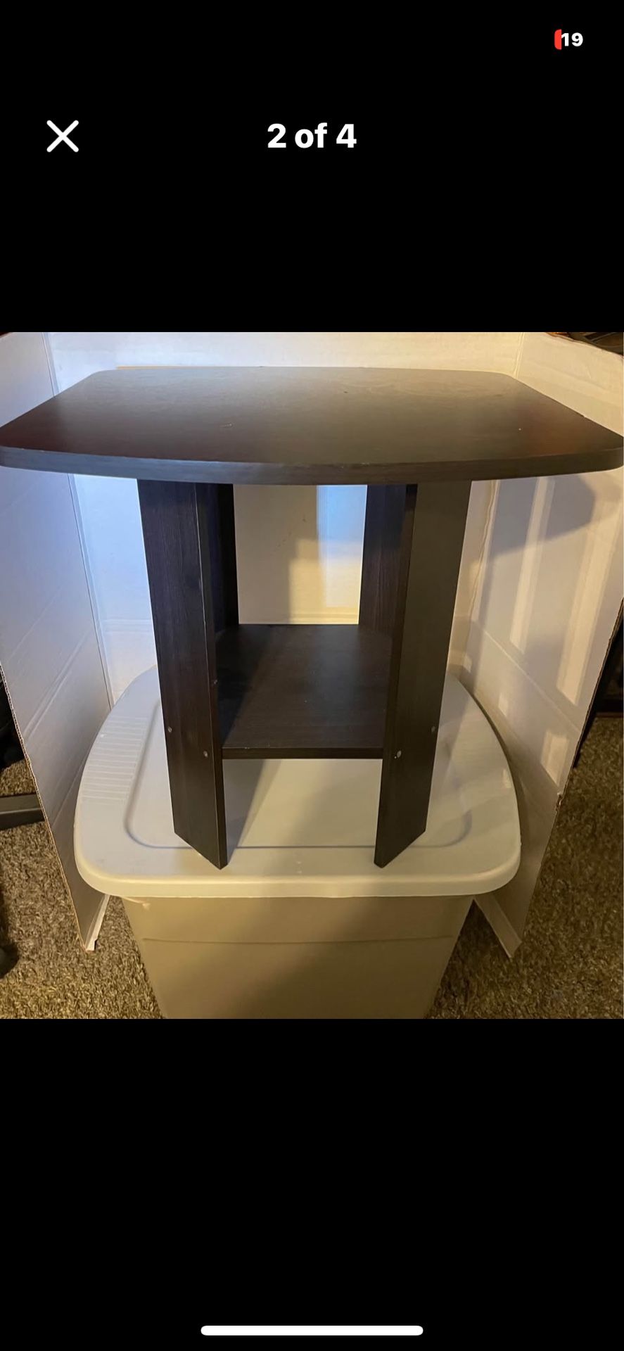 BLACK END/SIDE TABLE