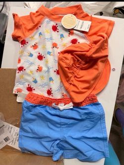 NWT FI toddler boy swim set 3 pc 24 months 2 years