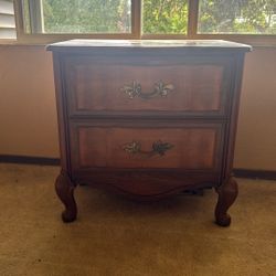 Side Table With Brass Handles
