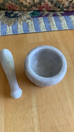 Household Small Marble Mortar and Pestle