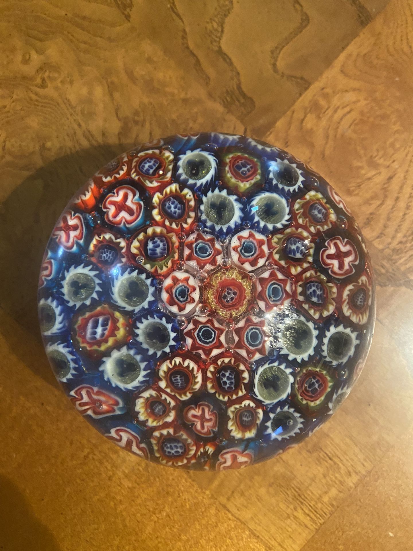 Vintage Large Murano Concentric Millefiori Paperweight