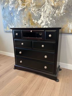 43” Tall New Classic Furniture Arbor Espresso Black Media Chest Credenza Dresser w/ 6 Drawers