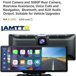 Car Play Screen w/ Dashcam + Rear Camera 