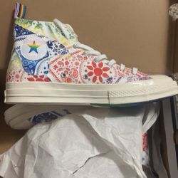 Rainbow Converse Size:means 10.5