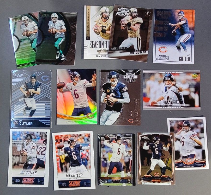 π 14 Card Lot - QB Jay Cutler Cards