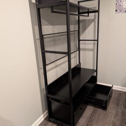 Freestanding Clothes Rack Shelves