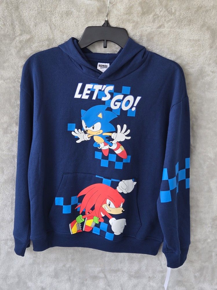 Sonic The Hedgehog Sweatshirt Hoodie Size 10/12 Husky NWT