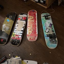 Skate Board Decks And One Set Of Trucks
