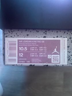 Air Jordan 4 retro Special edition size 10.5