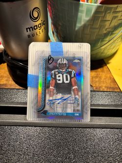 2025 Topps Chrome Julius Peppers Legends Auto Refractor #/99 Panthers