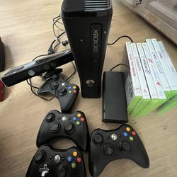 Xbox 360, Kinect, Controllers and Games