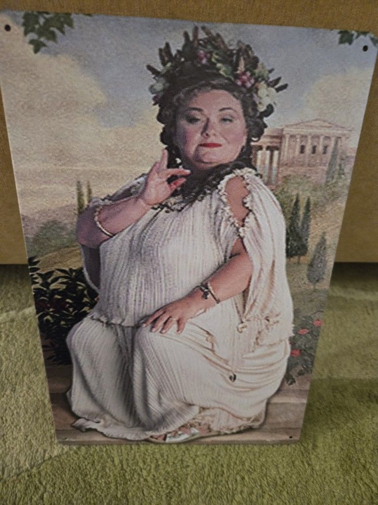 Harry Potter Fat Lady Sign Tin Guarded Gryffindor Common Room 8" x 12"