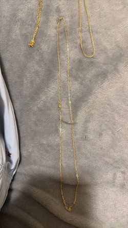 10k paper clip necklace