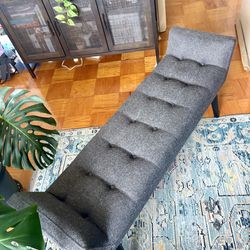 Tufted Charcoal Bench