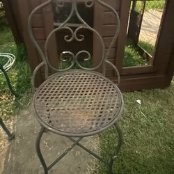 Antique Wrought Iron Chair 