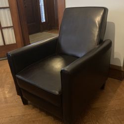 Black Leather Arm Chair 