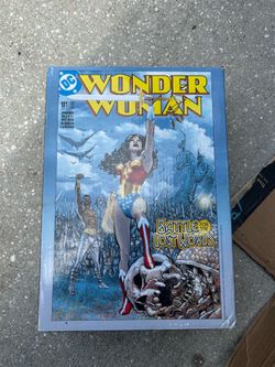 JLA cover to cover, wonder, woman statue