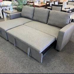 Brand New Grey Linen Sleeper Sofa 