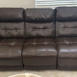 El Dorado Leather Couch Power Reclining 