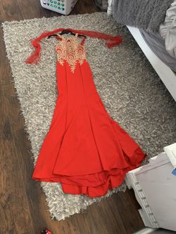 Beautiful Red & Gold Dress