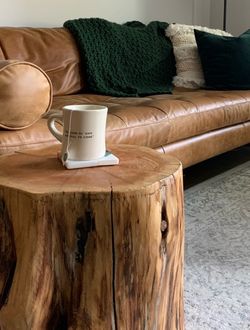 West Elm Solid Wood Stump Side Table