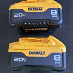 Pair Of Dewalt 20v 8.0 Batteries 