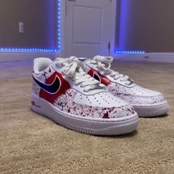 Custom Air Force-1 Style Shoes — Size: 8 In Mens, 9.5 In Womens