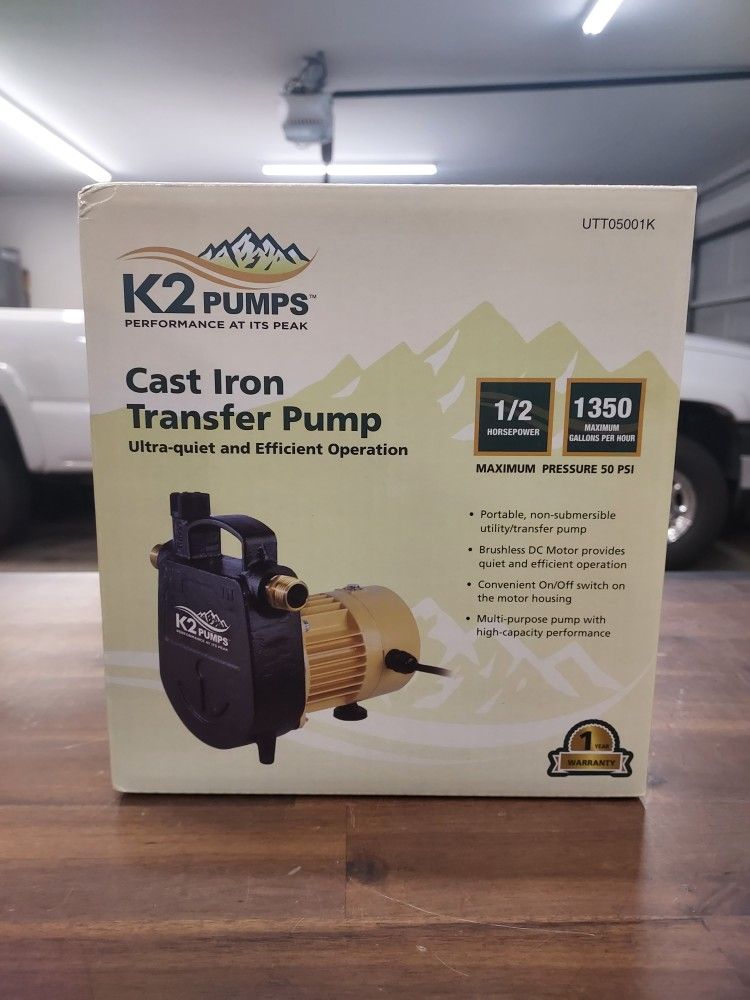 Cast Iron Transfer Pump. FACTORY SEALED BOX
