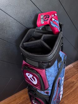 Scotty Cameron Circle T Cart Bag & Circle T Head Cover Combo