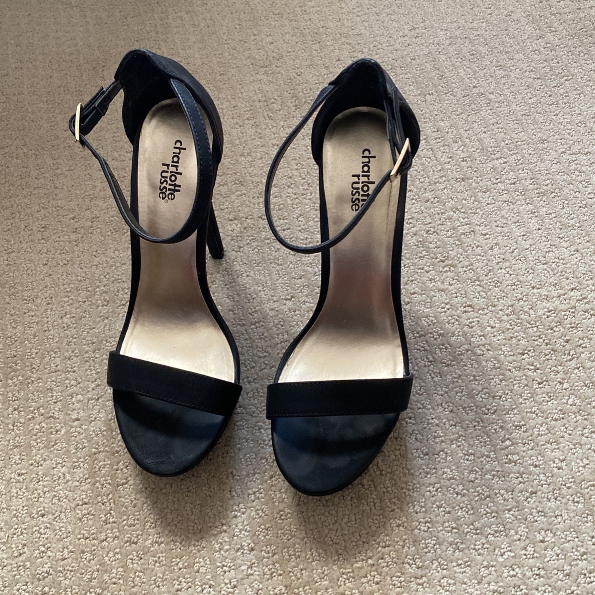 Black Strap Heels
