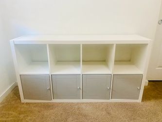 IKEA KALLAX Shelf Unit with Door Inserts