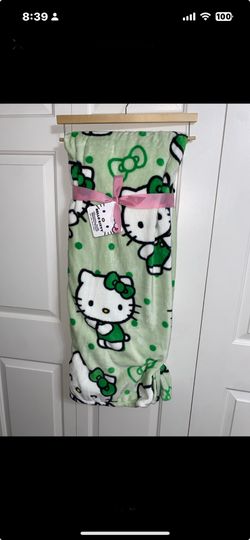 St Patrick's Hello Kitty Throw