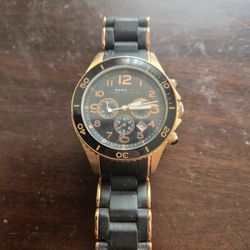 Marc by Marc Jacobs Men’s Chronograph Watch Black & Gold Rubber Bracelet