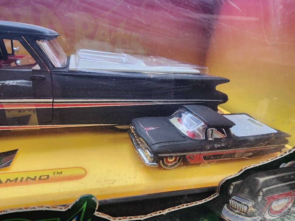 ROAD RATS 1:24 & 1:64 Scale 59' Chevy El Camino 2 Car Set By JADA