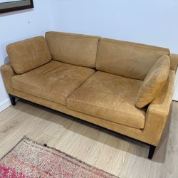 Restoration Hardware Maxwell 7 ft Suede