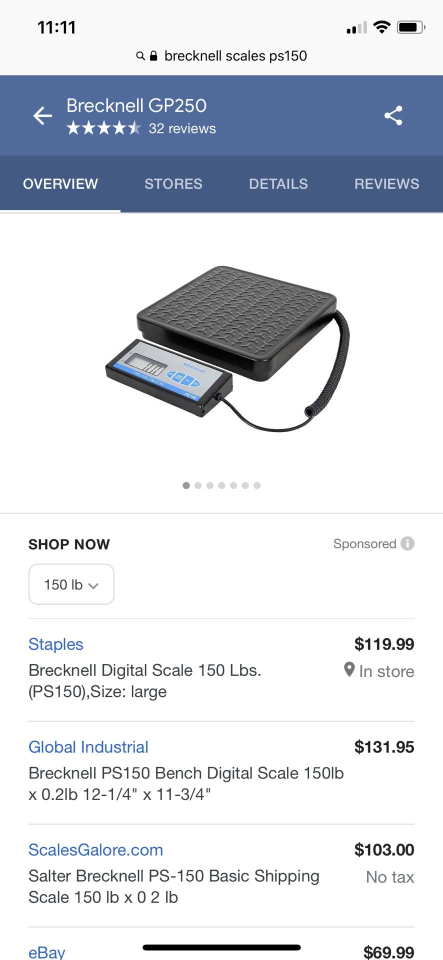 Brecknell Shipping Scale