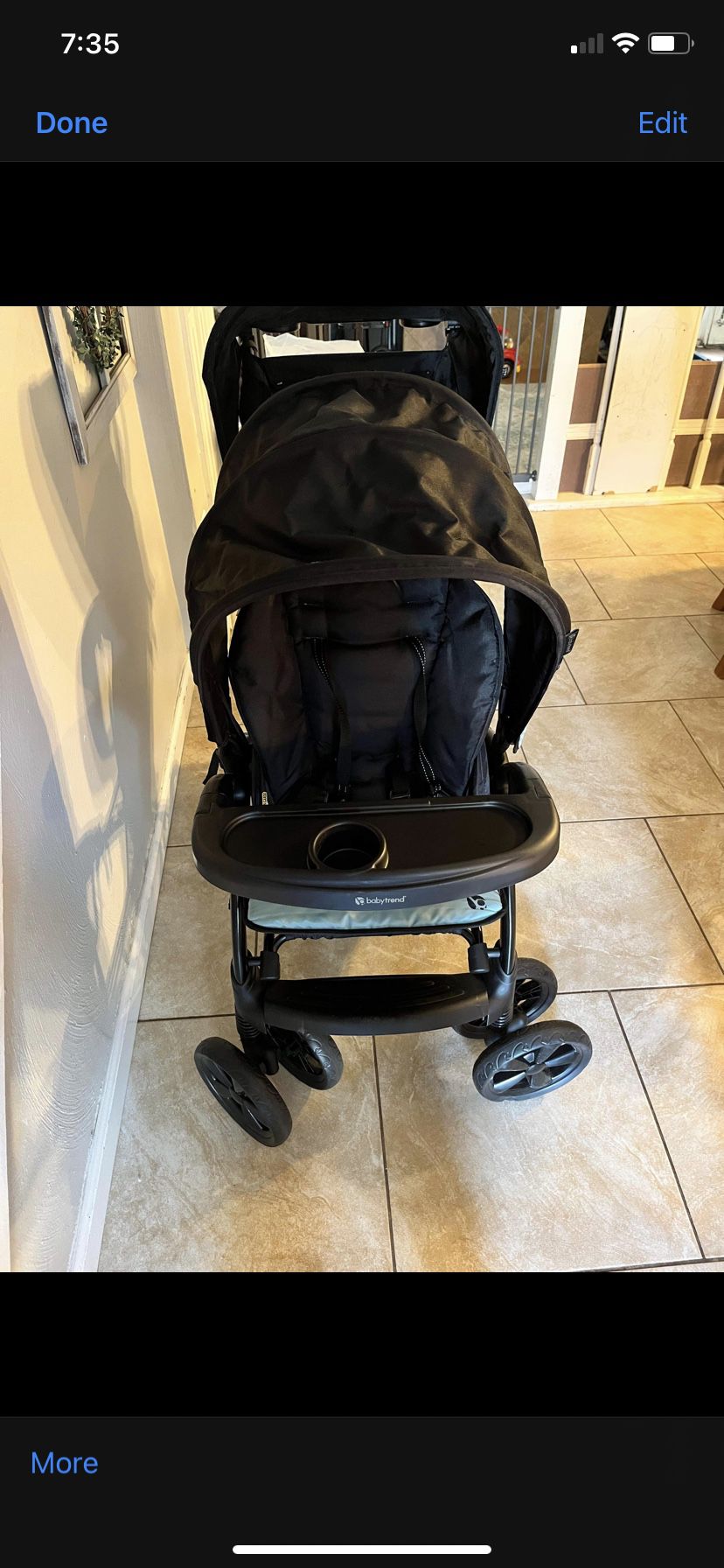 Baby Trend Double Stroller With Car Seat And Base 