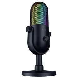 Razer Seiren V3 Chroma RGB USB Microphone: Stream & Game Reactive Lighting - Tap-to-Mute Sensor - Condenser Mic - Digital Gain Limiter & Shock Absorb